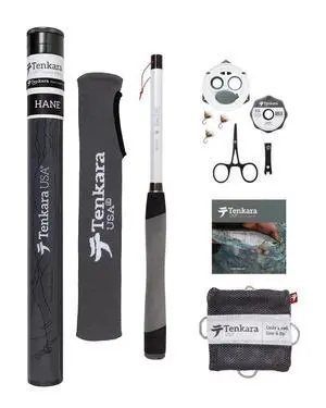 Fly Fishing HANE Rod with Case, Super Compact All-Around for Small & Medium Fish - Ultra-Portable, Carbon Fiber, Lightweight (10ft10in - 330cm) Fly Fishing HANE Rod with Case, Super Compact All-Around for Small & Medium Fish - Ultra-Portable, Carbon Fiber, Lightweight (10ft10in - 330cm)
