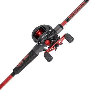 Carbon Low Profile Baitcast Reel and Fishing Rod Combo Carbon Low Profile Baitcast Reel and Fishing Rod Combo