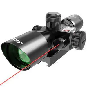 2.5-10x40 Rifle Scope with Red/Green Illuminated Mil-dot with Red/Green Laser Combo-Green Lens Color,Tactical Scope for Gun Air Hunting,Free 20/11mm Mounts 2.5-10x40 Rifle Scope with Red/Green Illuminated Mil-dot with Red/Green Laser Combo-Green Lens Color,Tactical Scope for Gun Air Hunting,Free 20/11mm Mounts