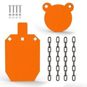 AR500 Steel Targets Combo, Add on Metal Chains, Laser Cut - No Burr - Neon Color AR500 Steel Targets Combo, Add on Metal Chains, Laser Cut - No Burr - Neon Color