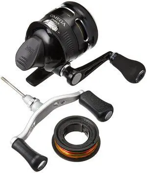 Omega Pro Spincast Fishing Reel, Dual Ceramic Pick-up Pins, Solid-Brass Pinion Gear, GlideLine ll Line Retrieval System, Pre-Spooled Omega Pro Spincast Fishing Reel, Dual Ceramic Pick-up Pins, Solid-Brass Pinion Gear, GlideLine ll Line Retrieval System, Pre-Spooled