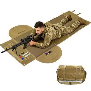 Shooting Mats Prone Padded, Extra Large Portable Roll Up Folded Waterproof Non-Slip Tactical Shooting Mat with Thickened Cotton Padding, Bipod Holder & 2 Accessory Pockets for Range Shooting Hunting Shooting Mats Prone Padded, Extra Large Portable Roll Up Folded Waterproof Non-Slip Tactical Shooting Mat with Thickened Cotton Padding, Bipod Holder & 2 Accessory Pockets for Range Shooting Hunting