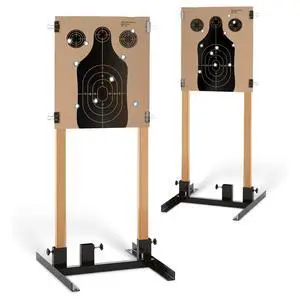 Steel Target Stand Base for Paper Silhouette Shooting Targets, 8 - 24 Adjustable Width, USPSA/IPSC - IDPA Practice, Includes Cardboard Targets for Shooting Steel Target Stand Base for Paper Silhouette Shooting Targets, 8 - 24 Adjustable Width, USPSA/IPSC - IDPA Practice, Includes Cardboard Targets for Shooting