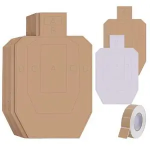 25/50/100 Pack Thick Shooting Targets Includes 1000PCS Target Pasters, 30x 18 Inch Durable Cardboard Target for Shooting Range, Silhouette Targets Cardboard for Shooting Practice Self-Defense Training 25/50/100 Pack Thick Shooting Targets Includes 1000PCS Target Pasters, 30x 18 Inch Durable Cardboard Target for Shooting Range, Silhouette Targets Cardboard for Shooting Practice Self-Defense Training