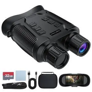 4K Night Vision Goggle for Adults, Night Vision Binocular with 3.2 Inner HD Display, 36MP Photos, 8X Digital Zoom,7 Level IR, Rechargeable, for Camping, Hunting, Security (Incl. 32GB Card) 4K Night Vision Goggle for Adults, Night Vision Binocular with 3.2 Inner HD Display, 36MP Photos, 8X Digital Zoom,7 Level IR, Rechargeable, for Camping, Hunting, Security (Incl. 32GB Card)