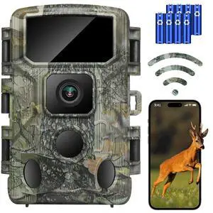 Trail Camera 4K 64MP WiFi Bluetooth Game Camera, Night Vision Wildlife Hunting Camera, 0.1s Trigger Motion Activated, IP67 Waterproof, 130° Wide Angle for Deer & Farm Security Trail Camera 4K 64MP WiFi Bluetooth Game Camera, Night Vision Wildlife Hunting Camera, 0.1s Trigger Motion Activated, IP67 Waterproof, 130° Wide Angle for Deer & Farm Security