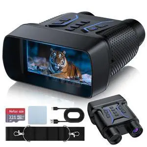 4K Night Vision Goggle for Adults, Night Vision Binocular with 4.5'' HD Display, 36MP Photos, 8X Digital Zoom,7 Level IR, Rechargeable, for Camping, Hunting, Security (Incl. 32GB Card) 4K Night Vision Goggle for Adults, Night Vision Binocular with 4.5'' HD Display, 36MP Photos, 8X Digital Zoom,7 Level IR, Rechargeable, for Camping, Hunting, Security (Incl. 32GB Card)