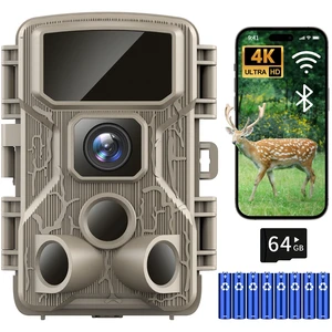 Punvoe Trail Camera WiFi Game Camera 64MP 4K Trail Cam for Outdoor | 0.1s Trigger, 100ft Low-Glow IR Night Vision, 130° Motion Activated, Ip67 Waterproof, Wildlife & Backyard Monitoring Punvoe Trail Camera WiFi Game Camera 64MP 4K Trail Cam for Outdoor | 0.1s Trigger, 100ft Low-Glow IR Night Vision, 130° Motion Activated, Ip67 Waterproof, Wildlife & Backyard Monitoring
