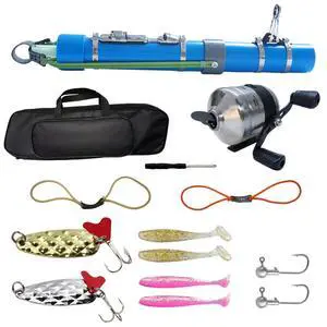Upgraded Portable Fishing Catapult Rod with Reel, Durable & Lightweight Telescopic Lure & Bait Launcher for Saltwater & Freshwater Upgraded Portable Fishing Catapult Rod with Reel, Durable & Lightweight Telescopic Lure & Bait Launcher for Saltwater & Freshwater