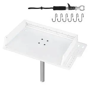 Bait Cutting Board for Boat, Bait Table Filet Board with Separate Tool Slots, 360° Adjustable Rod Holder Fishing Fillet Table with Scale, Extended Boat Fish Cleaning Table Bait Cutting Board for Boat, Bait Table Filet Board with Separate Tool Slots, 360° Adjustable Rod Holder Fishing Fillet Table with Scale, Extended Boat Fish Cleaning Table