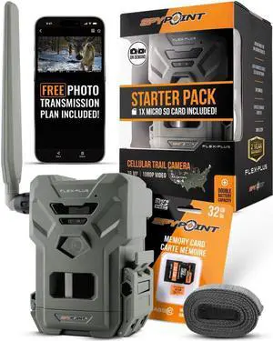 Flex-Plus Starter Pack Cellular Trail Camera with SD Card, 36MP Photos and 1080p Videos w/Sound, Double The Battery Capacity, GPS-Enabled, Dual-SIM LTE Connectivity Flex-Plus Starter Pack Cellular Trail Camera with SD Card, 36MP Photos and 1080p Videos w/Sound, Double The Battery Capacity, GPS-Enabled, Dual-SIM LTE Connectivity