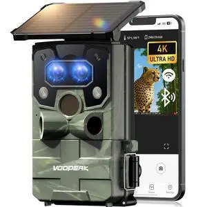 WiFi Trail Camera, 4K Solar Game Camera Starlight Night Vision Dual Lens, No Subscription Trail Camera 0.1s Trigger, IP66 Waterproof, Motion Activated for Wildlife Monitoring & Security WiFi Trail Camera, 4K Solar Game Camera Starlight Night Vision Dual Lens, No Subscription Trail Camera 0.1s Trigger, IP66 Waterproof, Motion Activated for Wildlife Monitoring & Security