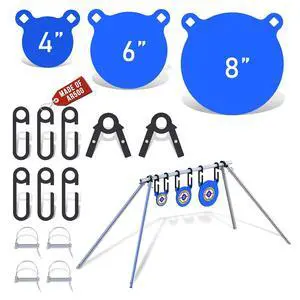3/8'' AR500 Steel Target Combo Set, 4'' 6'' 8'' AR500 Gong Targets, Complete AR500 Steel Kit Fit for 1 Inch OD Conduit 3/8'' AR500 Steel Target Combo Set, 4'' 6'' 8'' AR500 Gong Targets, Complete AR500 Steel Kit Fit for 1 Inch OD Conduit