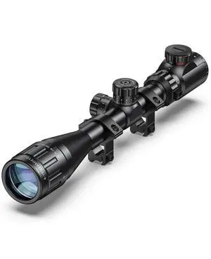 4-16x44 AO Rifle Scope Red and Green Illuminated Scope with Locking Turret Sunshade and Mount Included 4-16x44 AO Rifle Scope Red and Green Illuminated Scope with Locking Turret Sunshade and Mount Included