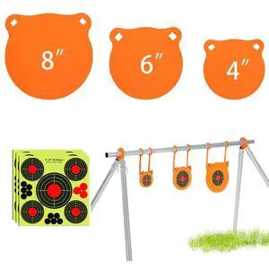 AR500 Steel Target Combo Set, 3/8" Gong Target Hanging Kit, Outdoor Hanging Gong Targets with 10 Pcs Paper Targets, Complete AR500 Steel Kit Fit for 1 Inch OD EMT Conduit (Without Metal Tube) AR500 Steel Target Combo Set, 3/8" Gong Target Hanging Kit, Outdoor Hanging Gong Targets with 10 Pcs Paper Targets, Complete AR500 Steel Kit Fit for 1 Inch OD EMT Conduit (Without Metal Tube)