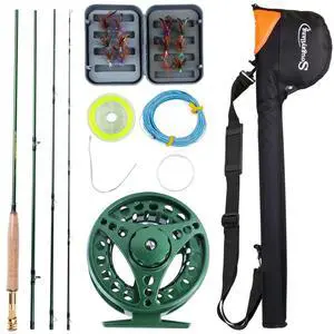 Saltwater Freshwater Fly Fishing Rod with Reel Combo Kit Saltwater Freshwater Fly Fishing Rod with Reel Combo Kit