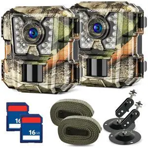 Mini Trail Camera 2 Pack 24MP 1080P HD,Game Camera Motion Activated with IR Night Vision Waterproof Video Deer Cam for Outdoor Wildlife Monitoring Mini Trail Camera 2 Pack 24MP 1080P HD,Game Camera Motion Activated with IR Night Vision Waterproof Video Deer Cam for Outdoor Wildlife Monitoring