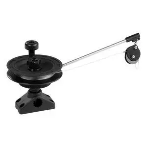 #1073DP Laketroller Manual Downrigger, Post Mount, Display Packed BLACK, Small | Adjustable, 360 Degrees of Rotation, Durable Construction #1073DP Laketroller Manual Downrigger, Post Mount, Display Packed BLACK, Small | Adjustable, 360 Degrees of Rotation, Durable Construction