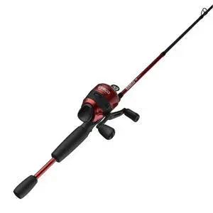 33 Custom-Z Spincast Reel and 2-Piece Fishing Rod Combo, 6-Foot Fiberglass Rod with Split-Grip EVA Handle, Quickset Anti-Reverse Fishing Reel with Bite Alert 33 Custom-Z Spincast Reel and 2-Piece Fishing Rod Combo, 6-Foot Fiberglass Rod with Split-Grip EVA Handle, Quickset Anti-Reverse Fishing Reel with Bite Alert