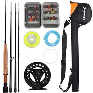 Saltwater Freshwater Fly Fishing Rod with Reel Combo Kit Saltwater Freshwater Fly Fishing Rod with Reel Combo Kit