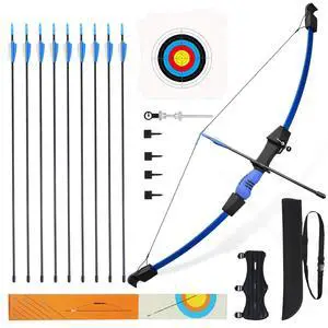 40" Youth Bow and Arrow Set for Kids 8-12 & Teens - Ambidextrous Recurve Archery Gear with Safety Arrows - Toys for Ages 8-13, Backyard Games Gift for Beginner Archers 40" Youth Bow and Arrow Set for Kids 8-12 & Teens - Ambidextrous Recurve Archery Gear with Safety Arrows - Toys for Ages 8-13, Backyard Games Gift for Beginner Archers