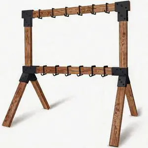 2x4 Target Stand Brackets Set for Shooting & Archery Ranges | Heavy-Duty Steel Y & T Connectors with 12 Hanger Hooks, Modular Shooting Target Hanger for AR500 Steel Targets 2x4 Target Stand Brackets Set for Shooting & Archery Ranges | Heavy-Duty Steel Y & T Connectors with 12 Hanger Hooks, Modular Shooting Target Hanger for AR500 Steel Targets