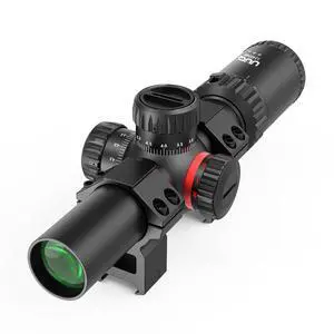 1.2-6x24 Rifle Scope,MOA Reticle,Clear Green-Coated Lens,Tactical Compact LPVO, R/G Dual-Color with 5 Levels Brightness, Turret Lock Features Ideal for Hunting Scope 1.2-6x24 Rifle Scope,MOA Reticle,Clear Green-Coated Lens,Tactical Compact LPVO, R/G Dual-Color with 5 Levels Brightness, Turret Lock Features Ideal for Hunting Scope
