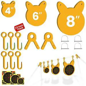 AR500 Steel Target Combo Set, 3PC 4/6/8 Gong Shooting Targets Hanging Kit, Includes Hooks, Lock Pins, Leg Brackets, Paper Targets, Fits 1" OD EMT Conduit AR500 Steel Target Combo Set, 3PC 4/6/8 Gong Shooting Targets Hanging Kit, Includes Hooks, Lock Pins, Leg Brackets, Paper Targets, Fits 1" OD EMT Conduit