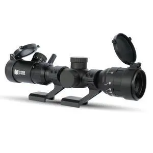 Ladon 2-8x32 MPVO Rifle Scope with AO Adjustable Objective and Offset Scope Mount Ladon 2-8x32 MPVO Rifle Scope with AO Adjustable Objective and Offset Scope Mount