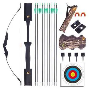 Recurve Bow and Arrow Set for Adults - Archery Takedown recurve Bow Set for Beginners/Youth/Adults Target Practicing, Left & Right Handed, 20/30/40lbs Recurve Bow and Arrow Set for Adults - Archery Takedown recurve Bow Set for Beginners/Youth/Adults Target Practicing, Left & Right Handed, 20/30/40lbs