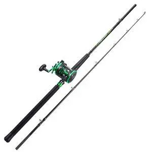 Catfish Rod and Reel Combo, 2-Piece MH Conventional Reel Fishing Combo, 25 lb Carbon Drag for Large Flathead and Blue Catfish, Saltwater-Ready for Salmon and Steelhead Bottom Fishing Catfish Rod and Reel Combo, 2-Piece MH Conventional Reel Fishing Combo, 25 lb Carbon Drag for Large Flathead and Blue Catfish, Saltwater-Ready for Salmon and Steelhead Bottom Fishing