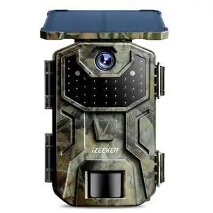 Solar Trail Camera with Night Vision Motion Activated 4K 30fps 48MP, Game Camera, No WiFi, High Capacity Lithium Battery Deer Camera IP66 Waterproof, Wildlife Monitoring Outdoor Security Solar Trail Camera with Night Vision Motion Activated 4K 30fps 48MP, Game Camera, No WiFi, High Capacity Lithium Battery Deer Camera IP66 Waterproof, Wildlife Monitoring Outdoor Security