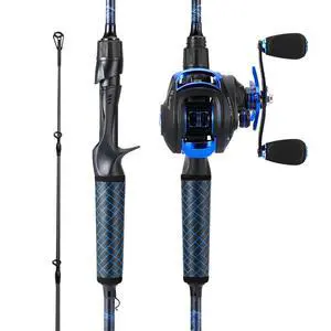 Baitcaster Combo 8.1:1 High-Speed Reel, 18.5LB Drag, 9+1 Bearings, IM7 Graphite 2-Piece Rod, 6/7 M Power for Bass Fishing Baitcaster Combo 8.1:1 High-Speed Reel, 18.5LB Drag, 9+1 Bearings, IM7 Graphite 2-Piece Rod, 6/7 M Power for Bass Fishing
