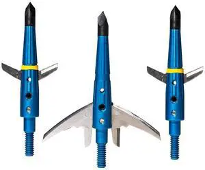 #261 Levi Morgan Series 2-Blade Mechanical Broadheads, 100 Grain, 2.0" Cut, Expandable Broadhead, Archery Hunting Broadheads, 4 Pack, Blue #261 Levi Morgan Series 2-Blade Mechanical Broadheads, 100 Grain, 2.0" Cut, Expandable Broadhead, Archery Hunting Broadheads, 4 Pack, Blue