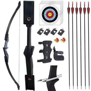 Recurve Bow and Arrow Set for Adults & Youth 20 30 40lb, Takedown Archery Kit for Beginners Right & Left Handed Outdoor Target Practice & Training Recurve Bow and Arrow Set for Adults & Youth 20 30 40lb, Takedown Archery Kit for Beginners Right & Left Handed Outdoor Target Practice & Training