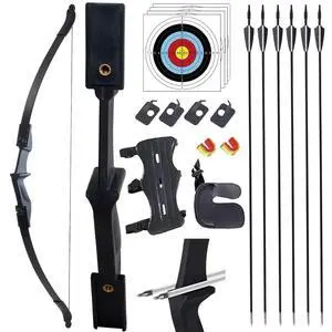 Recurve Bow and Arrow Set for Adults & Youth 20 30 40lb, Takedown Archery Kit for Beginners Right & Left Handed Outdoor Target Practice & Training Recurve Bow and Arrow Set for Adults & Youth 20 30 40lb, Takedown Archery Kit for Beginners Right & Left Handed Outdoor Target Practice & Training