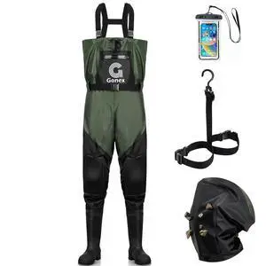 Chest Waders for Men Women Waterproof 2-Ply PVC Waders for Fishing Duck Hunting with Boot Hanger Chest Waders for Men Women Waterproof 2-Ply PVC Waders for Fishing Duck Hunting with Boot Hanger
