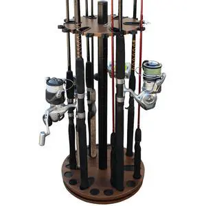 Fishing Rod Holder - 360 Spinning Rack for Garage Organization and Storage, Pole Holder for Reels, Gear, Accessories, Tackle Box Fishing Rod Holder - 360 Spinning Rack for Garage Organization and Storage, Pole Holder for Reels, Gear, Accessories, Tackle Box