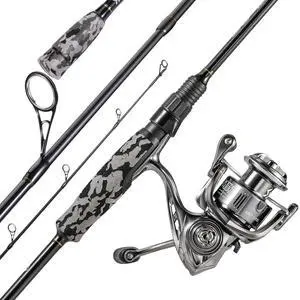 Fishing Rod and Reel Combo, Stainless Steel Guides Fishing Pole with Spinning Reel Combo for Bass Fishing Fishing Rod and Reel Combo, Stainless Steel Guides Fishing Pole with Spinning Reel Combo for Bass Fishing