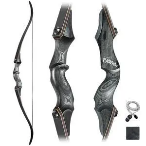 Original Black Hunter Takedown Recurve Bow 60inch with Bamboo Core Limbs Archery Hunting Target Practice Original Black Hunter Takedown Recurve Bow 60inch with Bamboo Core Limbs Archery Hunting Target Practice