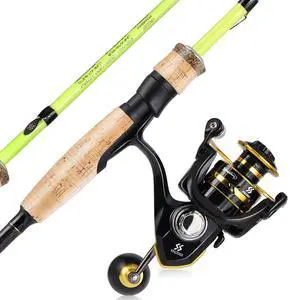 Fishing Rod and Reel Combo, Stainless Steel Guides Fishing Pole with Spinning Reel Combo for Saltwater and Freshwater Fishing Rod and Reel Combo, Stainless Steel Guides Fishing Pole with Spinning Reel Combo for Saltwater and Freshwater