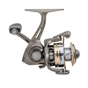 Laser Lite Spinning Fishing Reel, 6+1 Bearings, Graphite Frame and Sideplate, Speed Lube, Multi-Disc Drag Laser Lite Spinning Fishing Reel, 6+1 Bearings, Graphite Frame and Sideplate, Speed Lube, Multi-Disc Drag