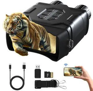 Night Vision Goggles Binoculars with Remote Monitor on App | Crystal Clear 4K UHD Video & 52MP Full Color Photos on 4" HD Screen |10X Zoom Ideal for Camping Hunting & Wildlife Observation Night Vision Goggles Binoculars with Remote Monitor on App | Crystal Clear 4K UHD Video & 52MP Full Color Photos on 4" HD Screen |10X Zoom Ideal for Camping Hunting & Wildlife Observation