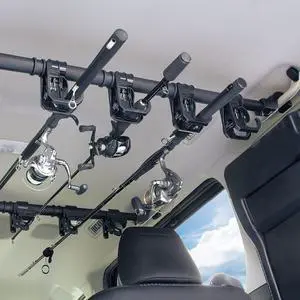 Car Fishing 4 Rod Holder Adjustable 35 to 57 Inch, Heavy Duty Vehicle Fishing Pole Rack for SUV, Wagons, Van Car Fishing 4 Rod Holder Adjustable 35 to 57 Inch, Heavy Duty Vehicle Fishing Pole Rack for SUV, Wagons, Van
