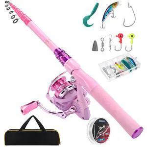 Carbon Fiber Fishing Rod and Reel Combos, Portable Telescopic Fishing Pole with Spinning Reel, Travel Bag for Saltwater Freshwater Carbon Fiber Fishing Rod and Reel Combos, Portable Telescopic Fishing Pole with Spinning Reel, Travel Bag for Saltwater Freshwater