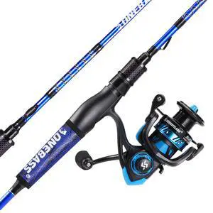 Fishing Rod and Reel Combo, IM7 Graphite 2 Pc Blank Baitcasting Combo, Spinning Rod with SuperPolymer Handle Fishing Rod and Reel Combo, IM7 Graphite 2 Pc Blank Baitcasting Combo, Spinning Rod with SuperPolymer Handle