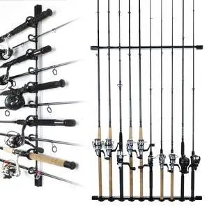 Fishing Rod Holder, Garage Organization and Wall Storage, for Reels, Gear and Accessories (Vertical/Horizontal Rack) Fishing Rod Holder, Garage Organization and Wall Storage, for Reels, Gear and Accessories (Vertical/Horizontal Rack)