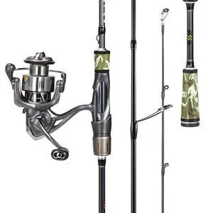 Spinning Combo 30+24Ton Carbon Fiber 2-Piece Rod, M/MH Power, 19LB Drag, 5.2:1 Gear Ratio, Lightweight Saltwater Freshwater Kit for Bass, Trout, Salmon, Catfish (6/7 /7'6''Options) Spinning Combo 30+24Ton Carbon Fiber 2-Piece Rod, M/MH Power, 19LB Drag, 5.2:1 Gear Ratio, Lightweight Saltwater Freshwater Kit for Bass, Trout, Salmon, Catfish (6/7 /7'6''Options)