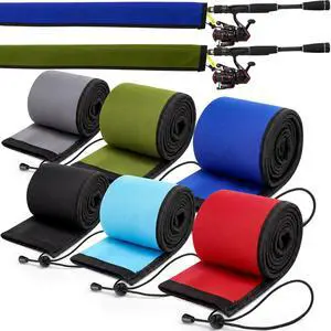 Neoprene Fishing Rod Sleeves, 2.5MM Thick Tangle-Free Covers, Protective Sock for Spinning Casting Rods, Travel Storage Neoprene Fishing Rod Sleeves, 2.5MM Thick Tangle-Free Covers, Protective Sock for Spinning Casting Rods, Travel Storage