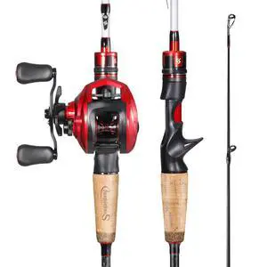 Fishing Rod and Reel ComboBaitcaster Combo,5.9ft/6.9ft Carbon Fishing Pole,Lightweight Aluminum Spool Reel,Stainless-Steel Guides & Ergonomic Cork Grip Fishing Rod and Reel ComboBaitcaster Combo,5.9ft/6.9ft Carbon Fishing Pole,Lightweight Aluminum Spool Reel,Stainless-Steel Guides & Ergonomic Cork Grip